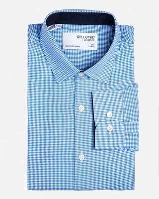 Kleding fotografie plat blouse blauw